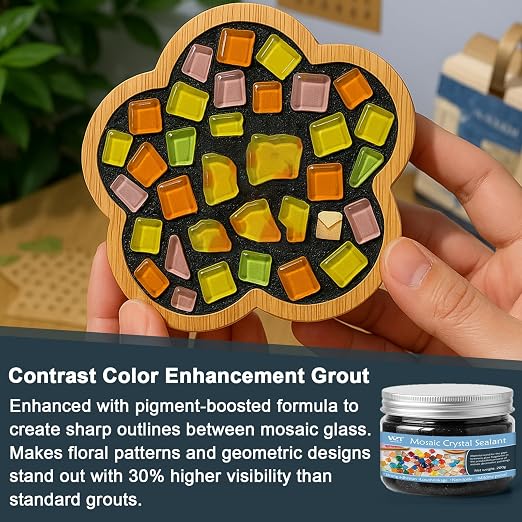 Professional Mosaic Grout for Crafts Black 200g - Image 6