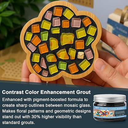 Professional Mosaic Grout for Crafts Black 200g - Image 6