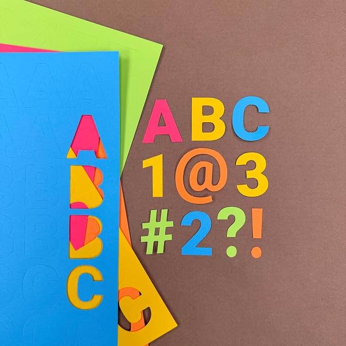 FreshCut Crafts 636 Pcs 1.5 in. Bright Bulletin Board Letters & Numbers - Image 2