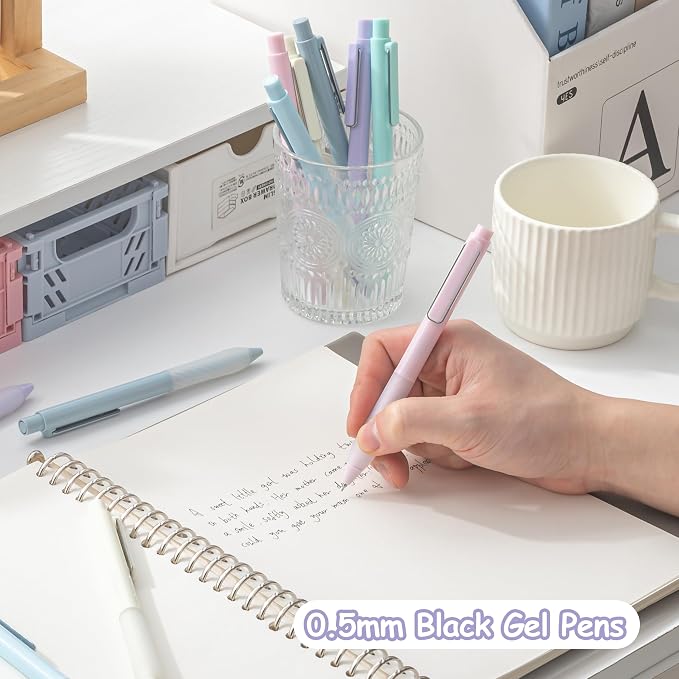 Gel Pens Black Ink Fine Point 0.5mm Retractable Cute Pen - Image 4