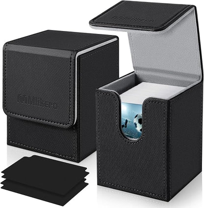 Mlikero 2 Pack Card Deck Box, Commander Deck Box Holds 200+ Single Sleeved Cards by Mlikero