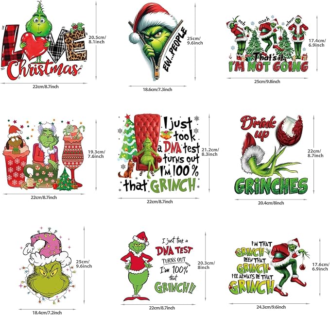 Christmas Iron on Decals Transfer, Funny Christmas Heat Transfer Stickers Iron - Image 3