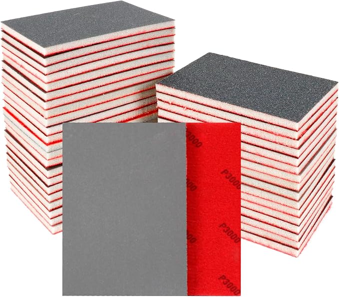 24 Pcs Sanding Sponge 3000 Grit, Washable & Reusable Sanding Blocks by Pukamam