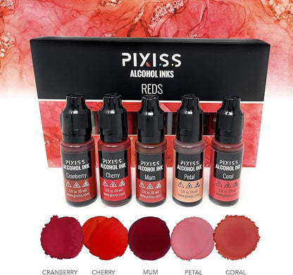 Pixiss Red Alcohol Ink Set - Image 2