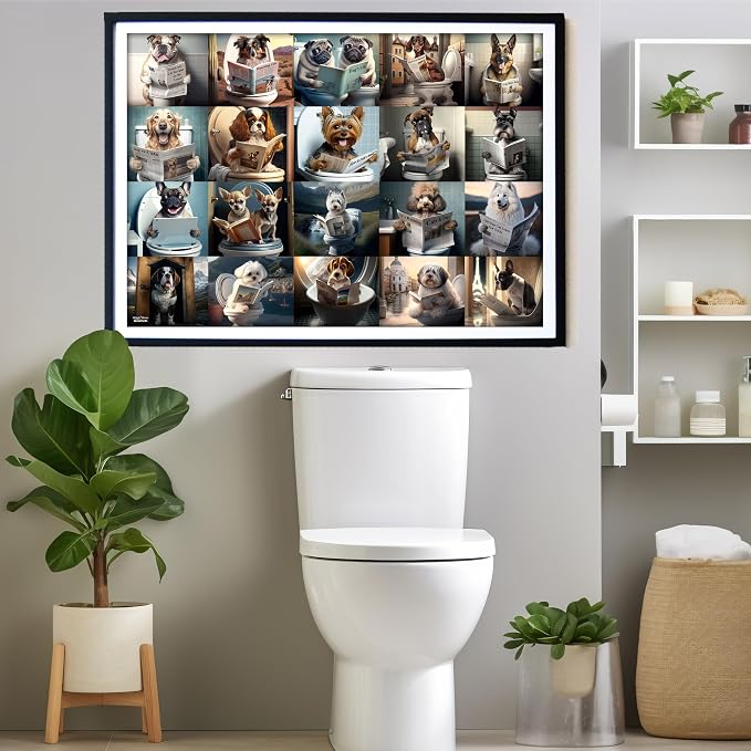 Think2Master Pooping Dogs & Puppies 1000 Pieces Jigsaw Puzzle. Pooping Puppies - Image 3