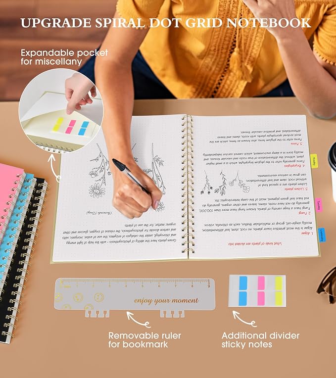 Dotted Notebook, Spiral Notebook Journal 8.5” x 11”, A4 Large Dot Grid Notebooks - Image 5