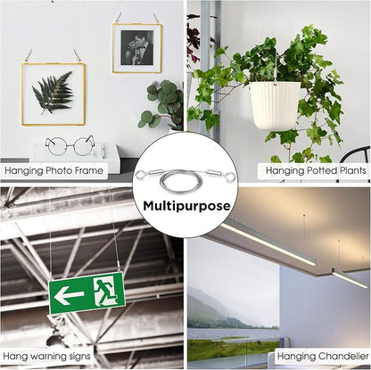 4Pcs 2m x 1.5mm Adjustable Picture Hanging Wire Kit, Heavy Duty Stainless Steel - Image 5