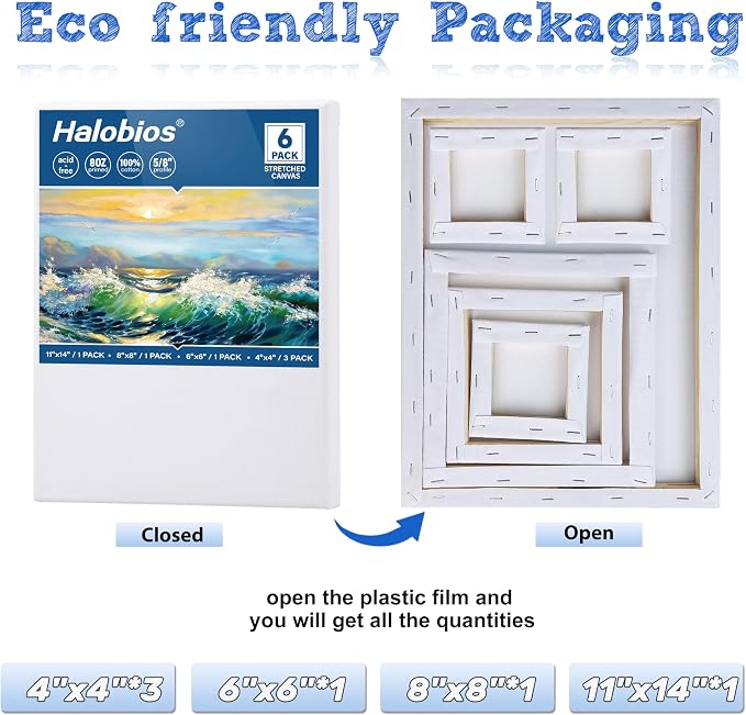 6 Packs Stretched Canvases for Painting - Image 2
