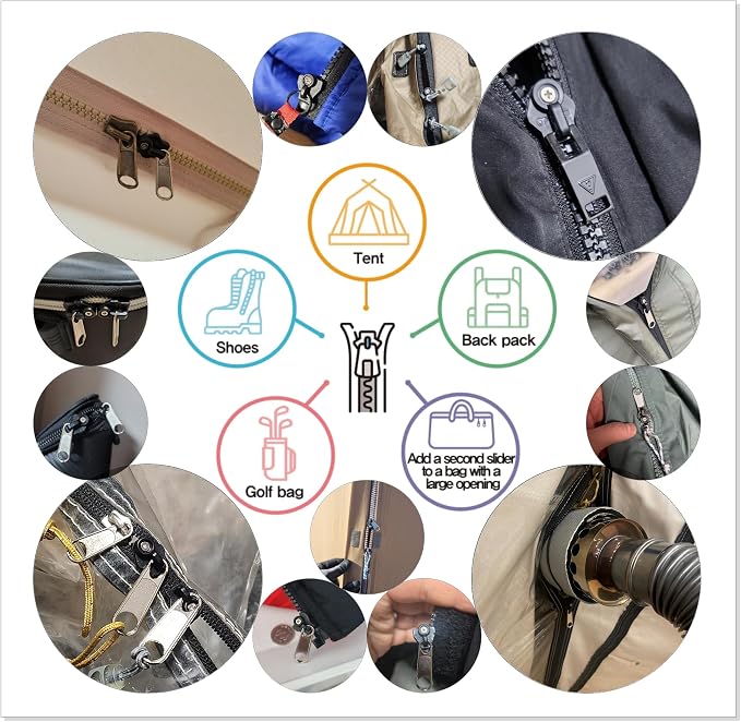 GODO MF5-2EA Metal Zipper Slider Repair Replacement Kits - Image 6