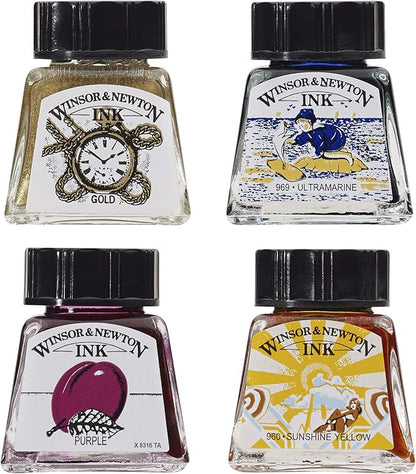 Winsor & Newton, Deep Red Drawing Ink, 14ml Bottle - Image 7
