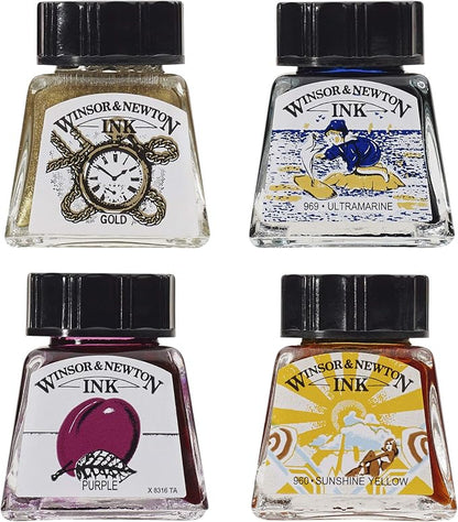 Winsor & Newton Drawing Ink, 14ml Bottle, Apple Green - Image 7