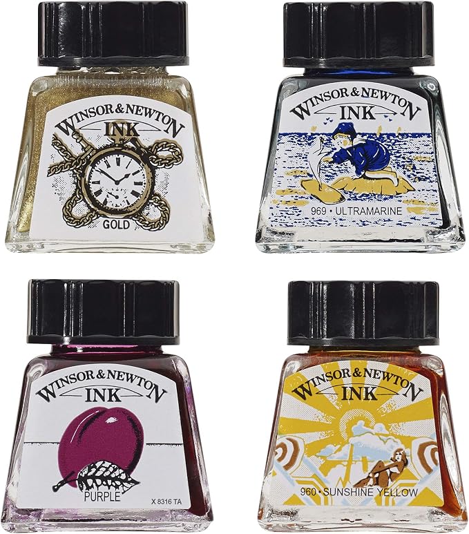 Winsor & Newton Drawing Ink, 14ml Bottle, Brick Red - Image 7