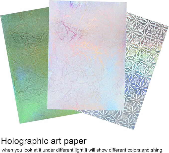A5 GlitterTextured Scrapbook Paper - Image 4