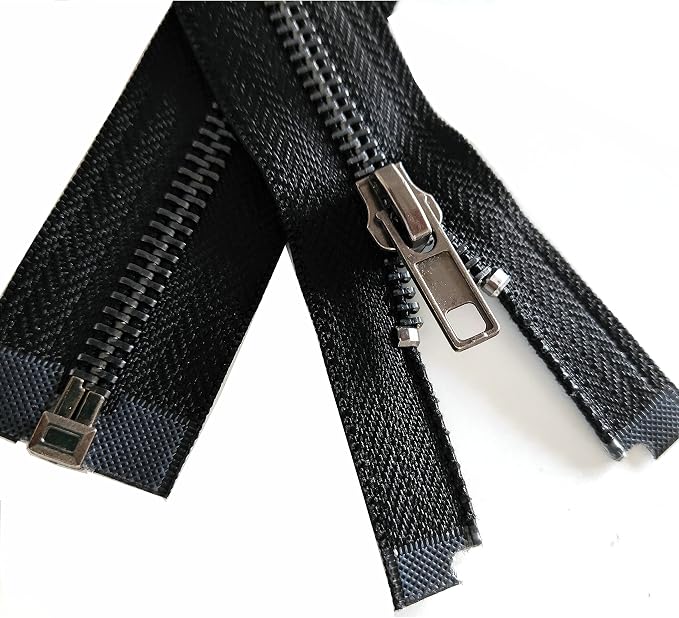 Leekayer Zipper 5# 26 Inch Metal Zippers Black Nickel 66cm Separating Zipper - Image 6