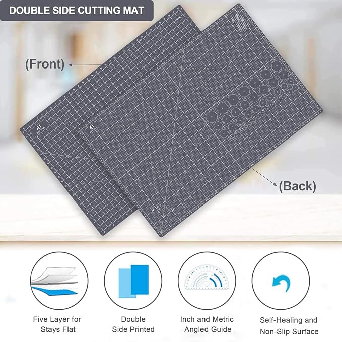Headley Tools Thickened 24 x 36 Inch Self Healing Cutting Mat, Durable A1 - Image 3
