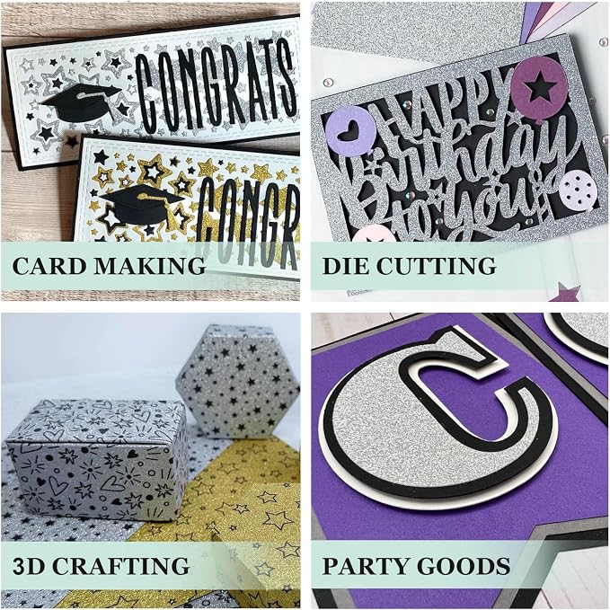 Cardstock Warehouse Diamond Print Inkjet Glitter-Premium Silver Glitter - Image 5