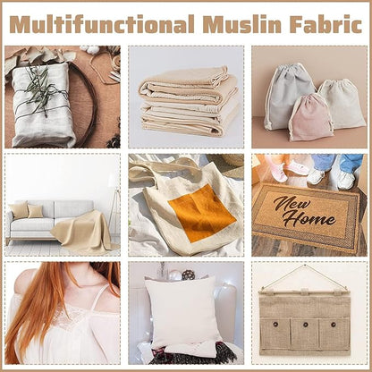 AK TRADING CO. Muslin Fabric/Textile Unbleached - Image 4