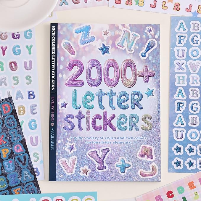 2000+ Pcs Alphabet Sticker for Journaling, Fun & Colorful Craft Letter Stickers by PAGEMORE