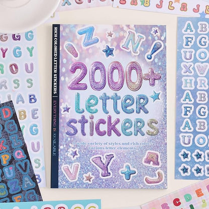 2000+ Pcs Alphabet Sticker for Journaling, Fun & Colorful Craft Letter Stickers by PAGEMORE