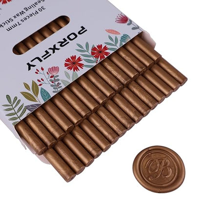 30 Pieces 7mm Sealing Wax Sticks by PORXFLY