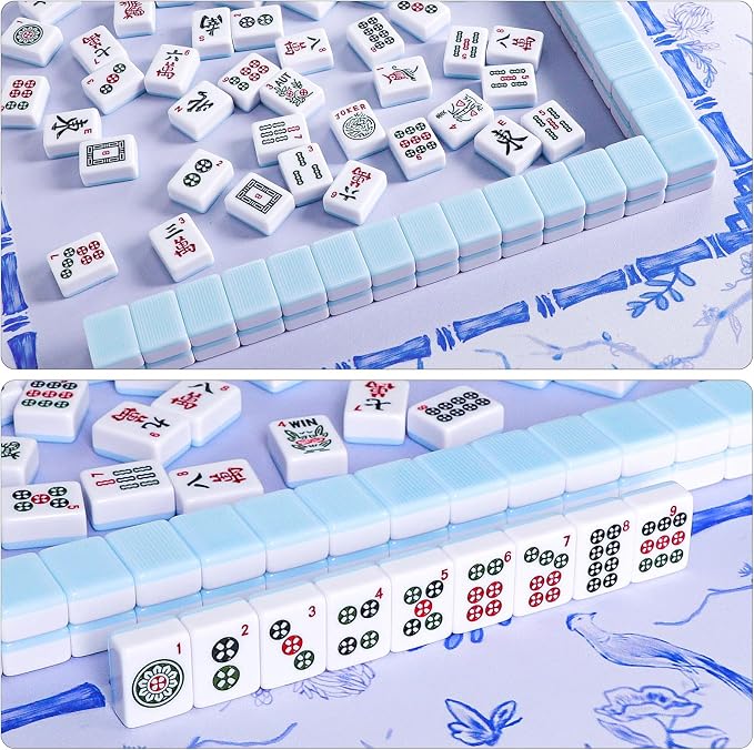 American Mahjong Tile Set with 166 Blue Back Tiles - Image 7