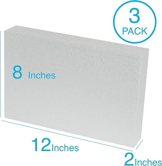 Silverlake 8x12x2 Craft Foam for Styrofoam Block Projects - Image 3