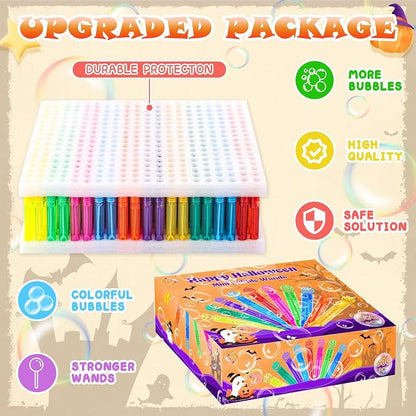 500 Piece Halloween Party Favor Bubbles, Halloween Bubble Wands Bulk - Image 2