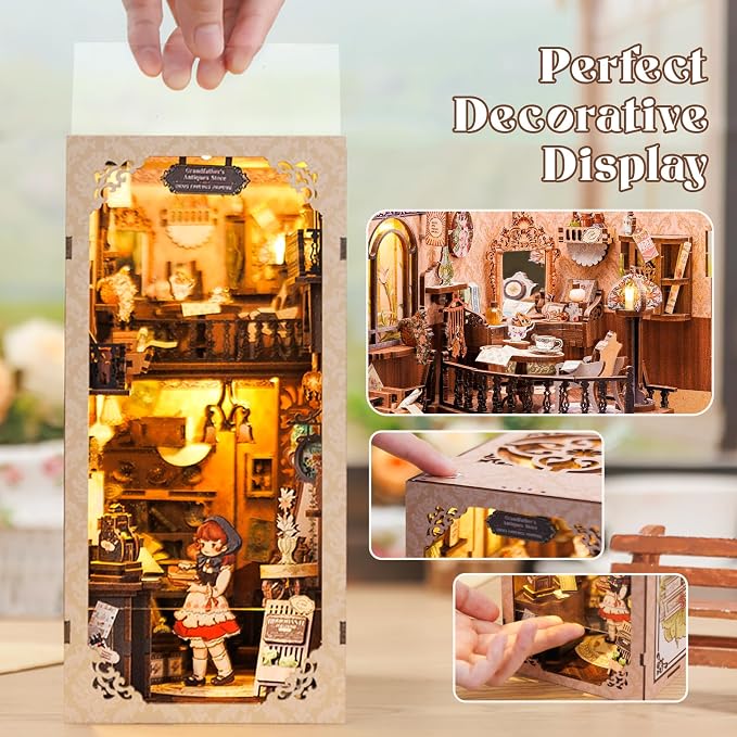 Fsolis Book Nook Kit, DIY Miniature Dollhouse Kit - Image 5