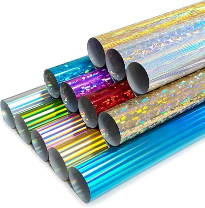 ROFISUESheet MetallicFoil HeatTransferVinyl12Inch*10Inch*12pcsBundleChrome HTV by Unknown