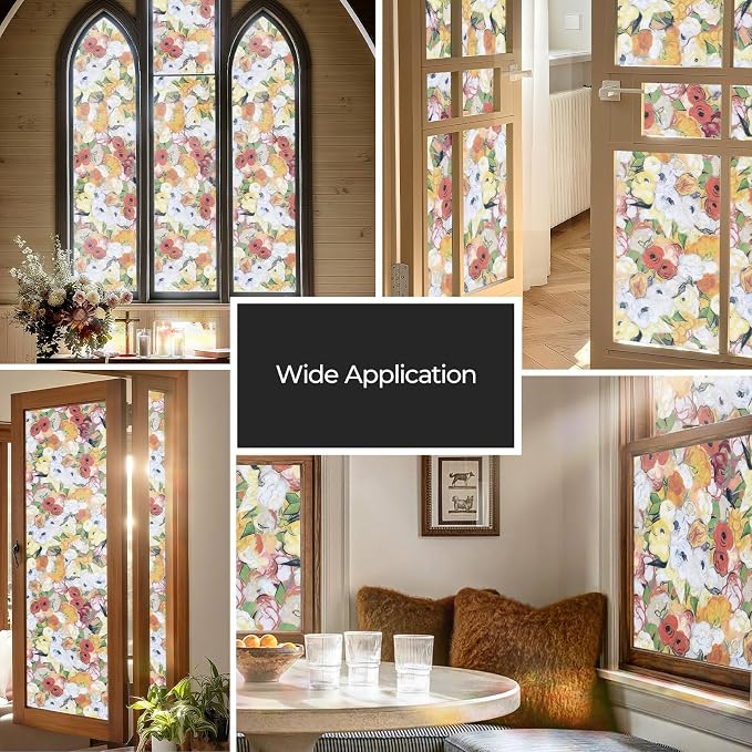 Window Privacy Film, Frosted Glass Decorative Static Cling, Removable Sun - Image 7