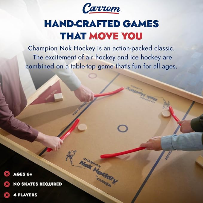 Carrom Champion Nok Hockey Game — Wooden Board Games - Image 3