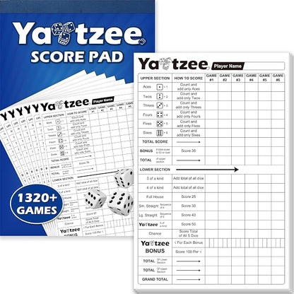 Gethelud 110 Sheets Score Pad for Yahtzee, 220 Tear-Off Pages Score Pad Large by Gethelud