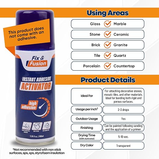 FIX & FUSION Activator Spray, Instant Cure Accelerator - Image 3