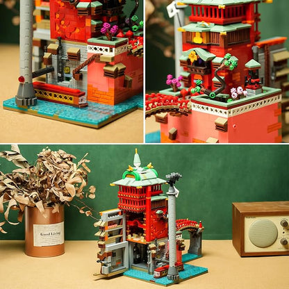 Flowers Japanese Castle House Building Kit Compatible - Image 4
