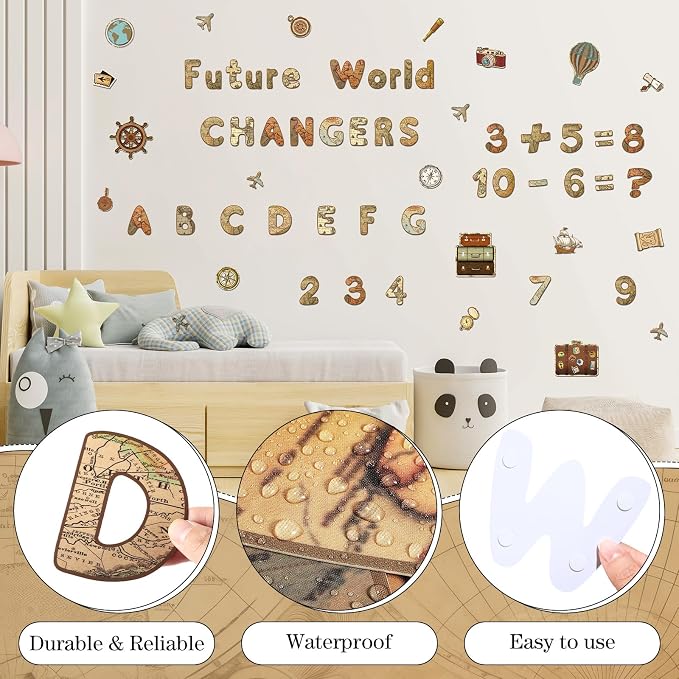 221 Pcs Bulletin Board Letters Round Alphabet Number Punctuation Symbol Combo - Image 4