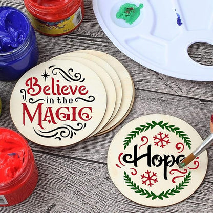Small Christmas Stencils for Painting on Wood 4inch, Christmas Stencil Xmas - Image 7