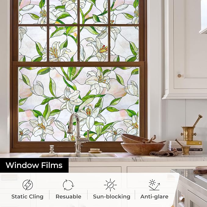 3D Stained Glass Window Film, Decorative Window Privacy Film - Image 4