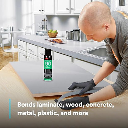 3M Hi-Strength 90 Spray Adhesive, Bonds Laminate, Net Wt 12.23 oz - Image 4