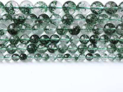 60pcs 6mm Natural Green Phantom Ghost Quartz Stone Round Beads by NaturalStoneBeads