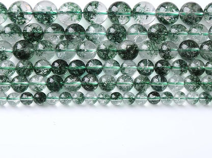 90pcs 4mm Natural Green Phantom Ghost Quartz Stone Round Beads by NaturalStoneBeads