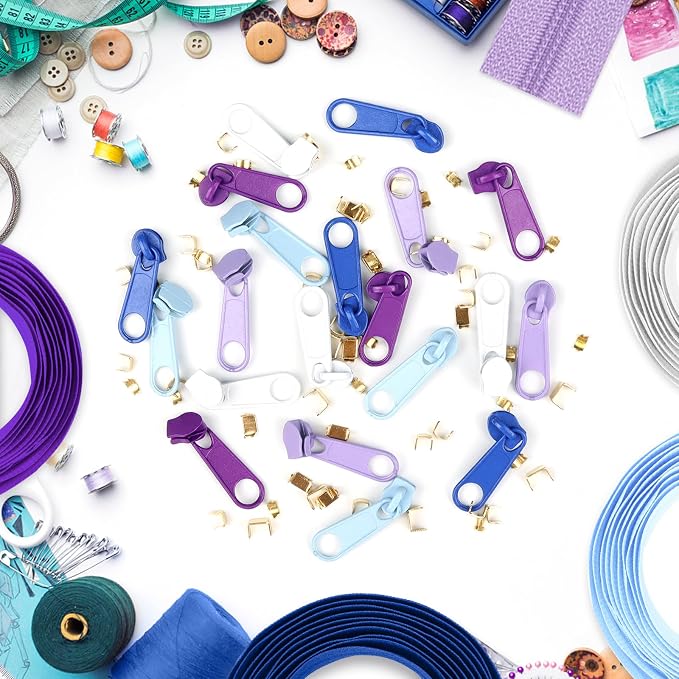 DOITEM 15.3 Yards/ 14 m 5 Pieces Assorted Colors #3 Nylon Coil Zippers - Image 7