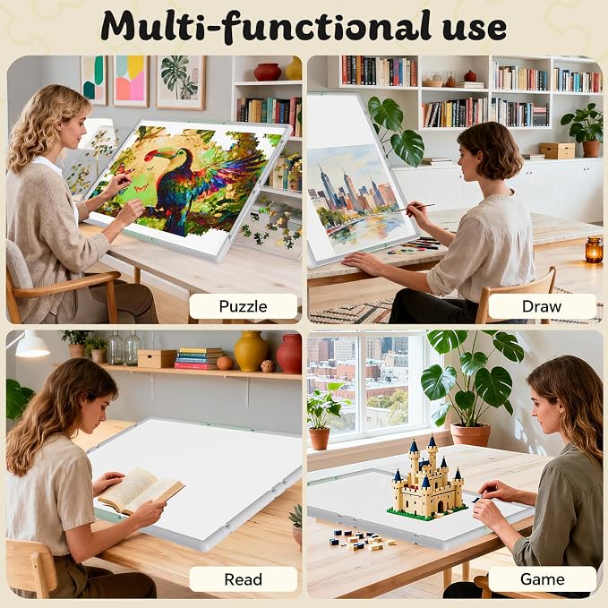 1500 Pieces Puzzle Board 3-in-1 Double-Sided & Rotating & Tilting, Plastic - Image 9