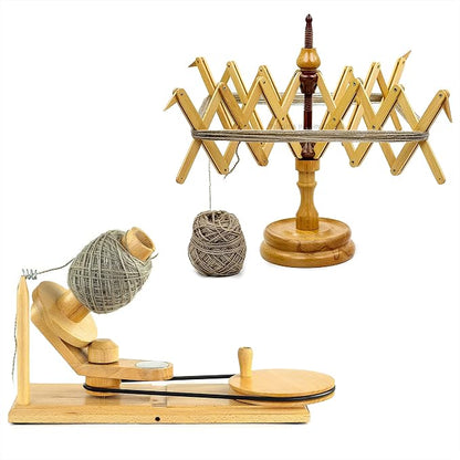 Wooden Handcrafted Heavy Duty Wooden Yarn Ball Winder by NaginaInternational