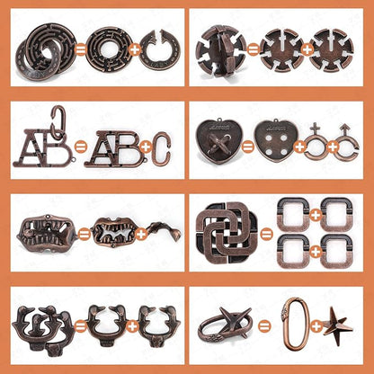 8 Pcs Brain Teaser Puzzles for Adults Teens - Image 2