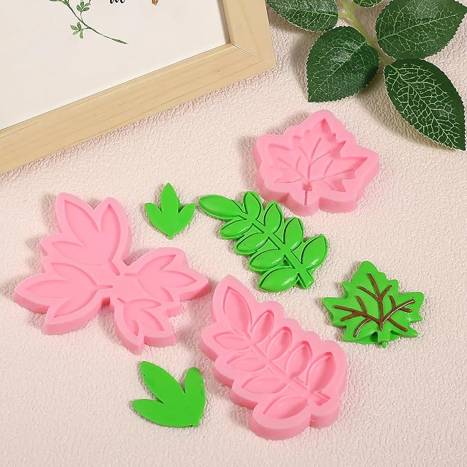 3 Pcs Maple Leaf Silicone Molds, Fern Leaf Chocolate Fondant Molds - Image 9
