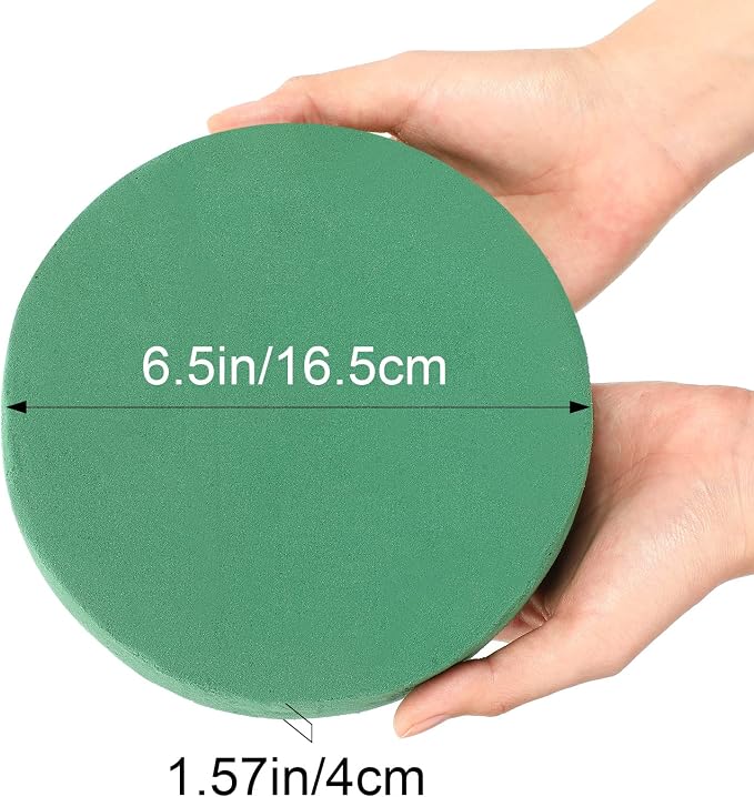 12 Pieces Round Floral Foam Wet Green Flower Foam DIY Flower Arrangement Kit - Image 2