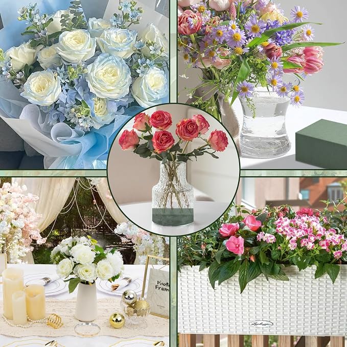 30 Pcs Floral Foam Blocks, 5.5"L x 3.1"W x 1.7"H Green Dry & Wet Flower Foam - Image 5