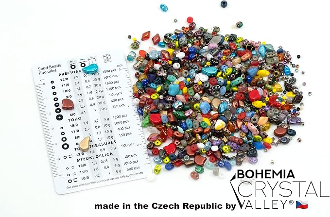 1.76oz of All MATUBO Glass Bead Mix, 0.2-0.4inch, Mixed Colors - Image 2