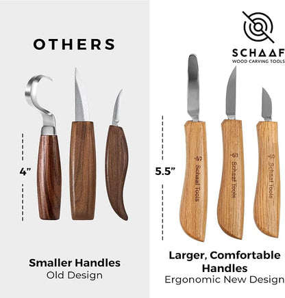 Wood Carving Kit, Deluxe 5pc Whittling Knife Set - Image 4