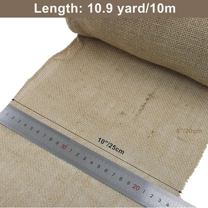 10" Wide Natural Burlap Fabric Roll - Image 2
